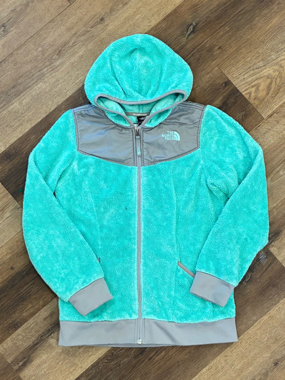 The North Face Mint Green Jacket Coat Fall Winter Large 14/16 Girl